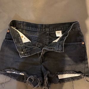 Black Levi cutoff shorts size 5